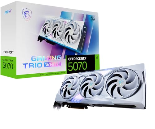 MSI GeForce RTX 5070 12G Gaming Trio OC White - 12GB GDDR7 (28Gbps/192-bit), PCIe 5, Boost: 2542 MHz, HDMI 2.1b, DisplayPort 2.1b von MSI