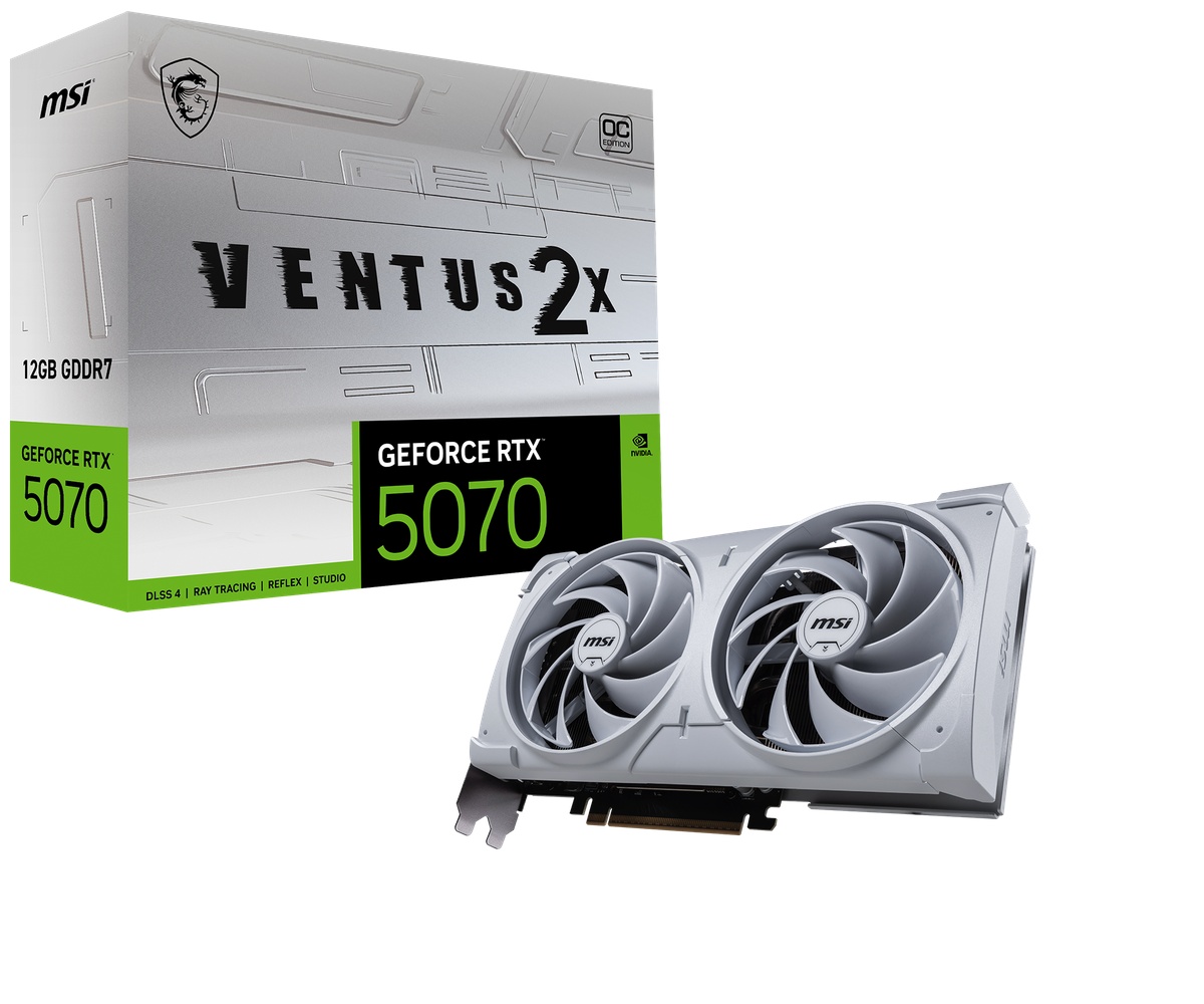 MSI GeForce RTX 5070 12G VENTUS 2X OC WHITE - 12GB GDDR7, HDMI, 3x DP MSI GeForce RTX 5070 12G VENTUS 2X OC WHITE - 12GB GDDR7, HDMI, 3x DP von MSI
