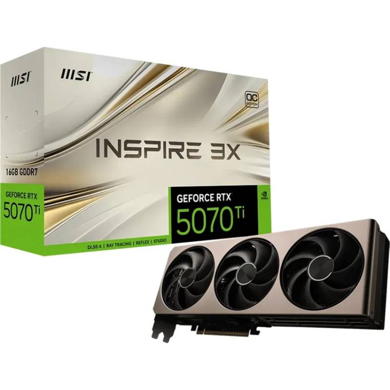 MSI GeForce RTX 5070 TI 16GB INSPIRE 3X OC - 16GB GDDR7, HDMI, 3x DP MSI GeForce RTX 5070 TI 16GB INSPIRE 3X OC - 16GB GDDR7, HDMI, 3x DP von MSI