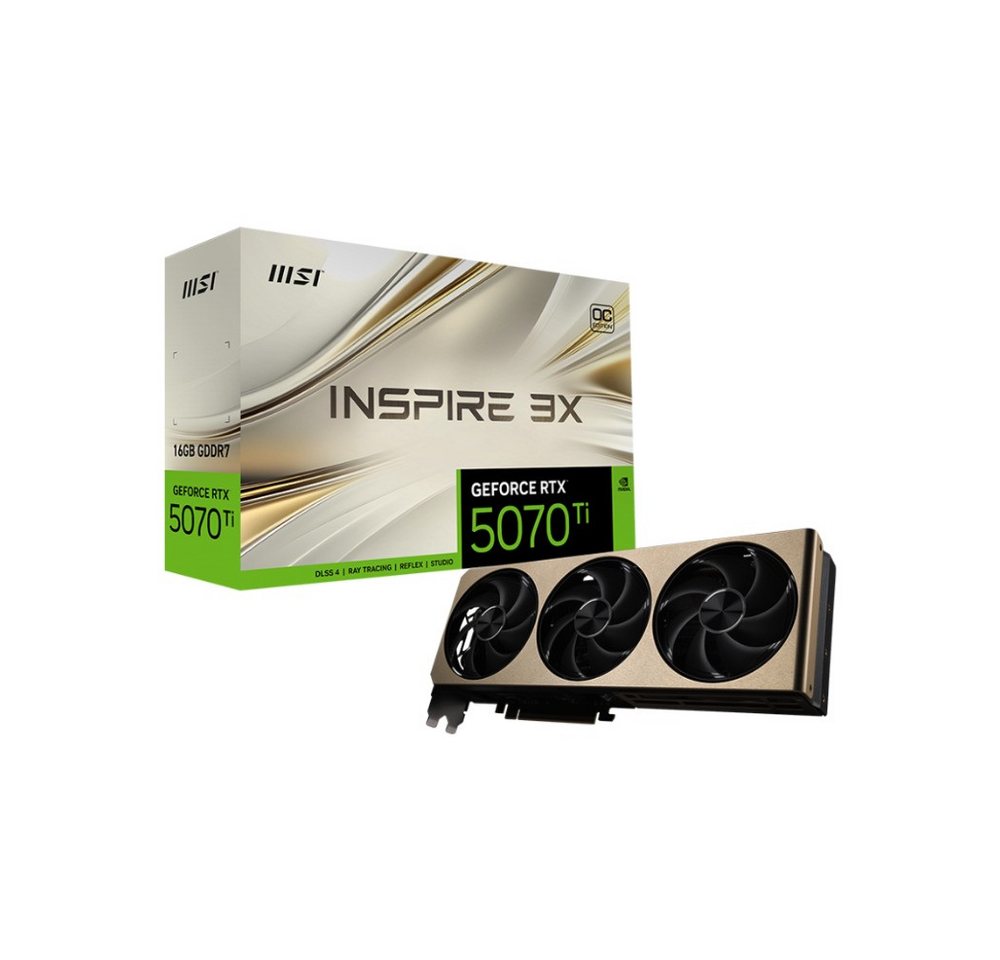 MSI GeForce RTX 5070 Ti 16G Inspire 3X OC Plus Grafikkarte (16 GB) von MSI