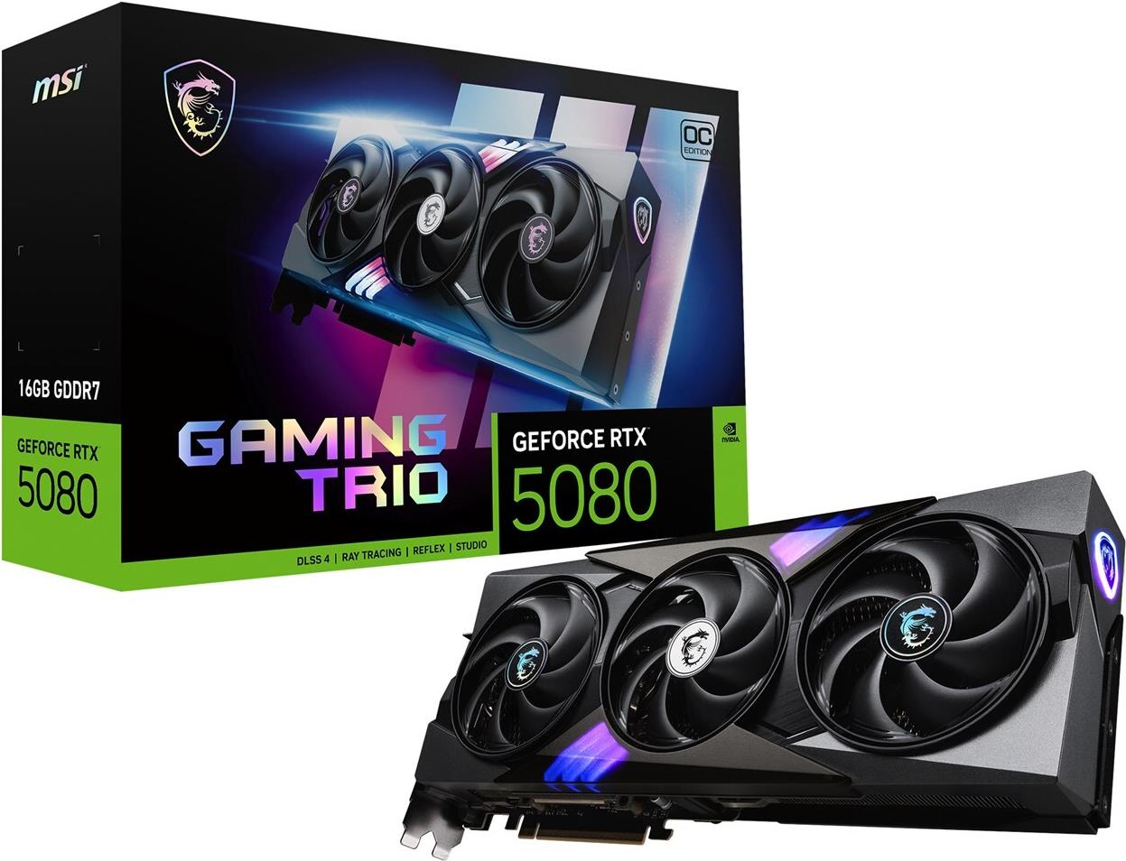 MSI GeForce RTX 5080 16G GAMING TRIO OC - Grafikkarten (V531-005R) von MSI