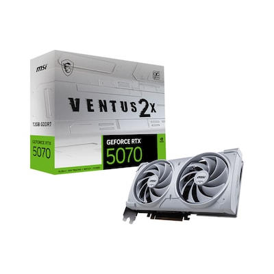 MSI GeForce RTX5070 VENTUS 2X OC White 12GB GDDR7 Grafikkarte DP/HDMI von MSI