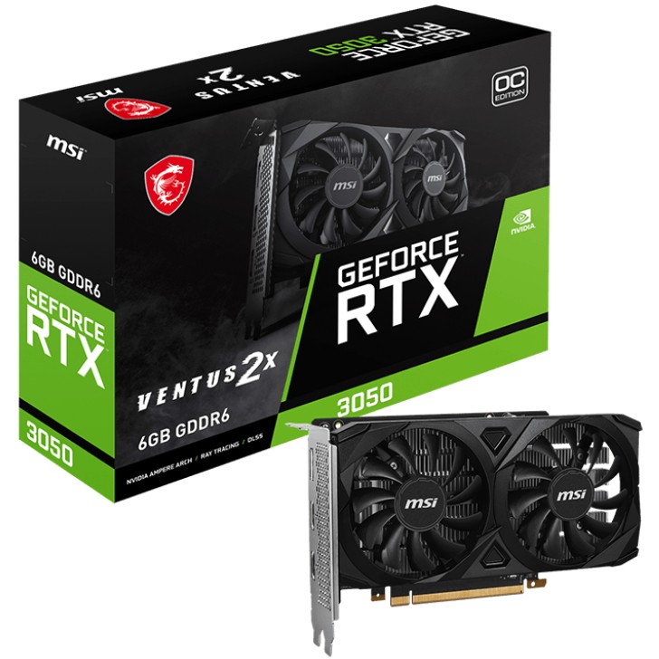 MSI Geforce RTX 3050 VENTUS 2X 6G OC MSI Geforce RTX 3050 VENTUS 2X 6G OC von MSI