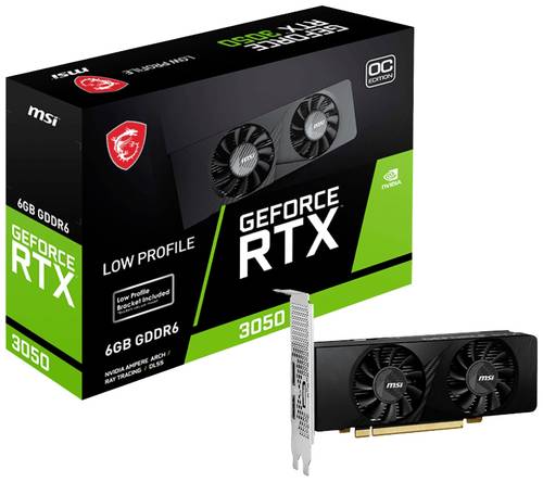 MSI Grafikkarte Nvidia GeForce RTX 3050 LP OC 6GB GDDR6-RAM PCIe x16 DisplayPort, HDMI® NVIDIA G-Sy von MSI