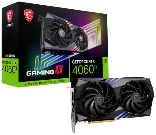 MSI Grafikkarte Nvidia GeForce RTX 4060 Ti 16GB GDDR6-RAM PCIe, HDMI®, DisplayPort von MSI