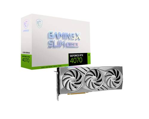 MSI Grafikkarte Nvidia GeForce RTX 4070 GAMING X SLIM WHITE 12GB GDDR6X-RAM PCIe x16 HDMI®, Display von MSI