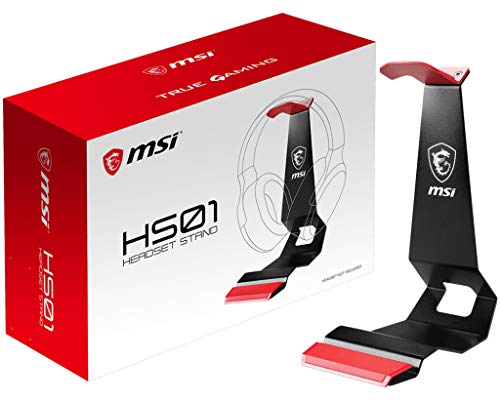 MSI Immerse HS01 Gaming Headset Ständer (Metall, 175 x 103 x 245 mm, schwarz rot) von MSI