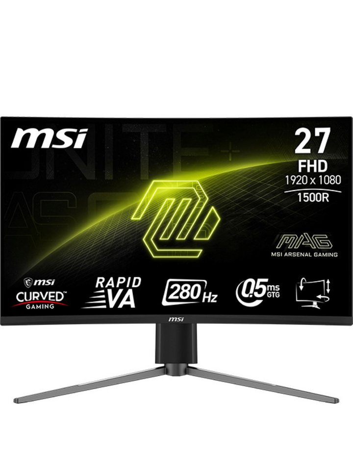MSI MAG 276CPXF Gaming-Monitor (69 cm/27 ", 1920 x 1080 px, Full HD, 0,5 ms Reaktionszeit, 280 Hz, 5-Wege Joystick Navigation) von MSI