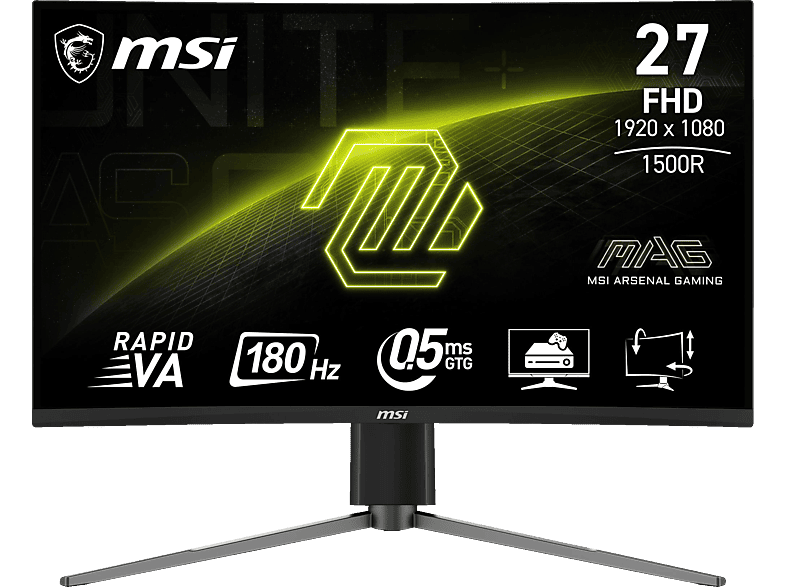 MSI MAG 27C6PFDE 27 Zoll Full-HD Gaming Monitor (0,5 ms Reaktionszeit von MSI