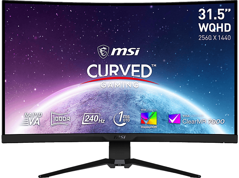 MSI MAG 325CQRXFDE 31,5 Zoll WQHD Gaming-Monitor (1 ms Reaktionszeit, 240 Hz) von MSI