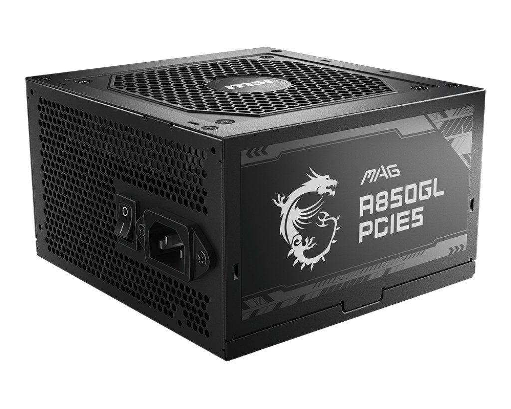 MSI MAG A850GL PCIE5 Netzteil (intern) ATX12V 3.0 EPS12V 80 PLUS Gold PC-Netzteil (Wechselstrom 100-240 V 850 Watt) von MSI
