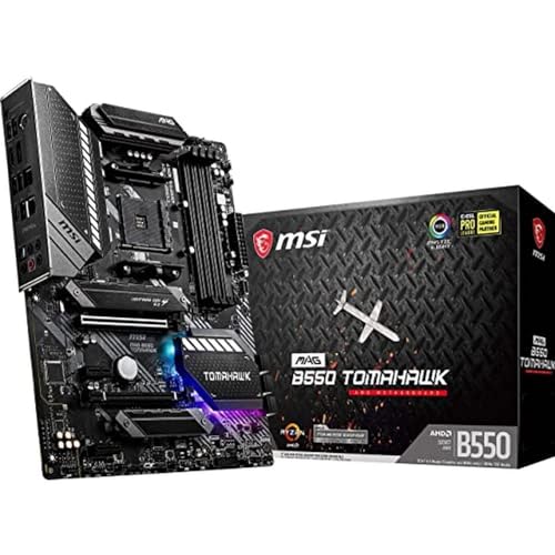 MSI MAG B550 Tomahawk (AMD AM4 DDR4 M.2 USB 3.2 Gen 2 HDMI ATX Gaming Motherboard AMD Ryzen 5000 Prozessoren MSI MAG B550 Tomahawk (AMD AM4 DDR4 M.2 USB 3.2 Gen 2 HDMI ATX Gaming Motherboard AMD Ryzen 5000 Prozessoren von MSI