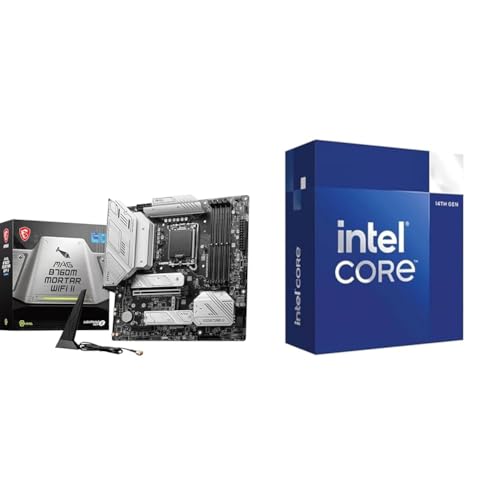 MSI MAG B760M Mortar WiFi II Motherboard + Intel® Core™ i5 Desktop-Prozessor 14400 10 Kerne von MSI