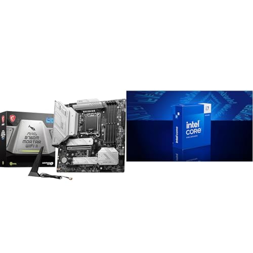 MSI MAG B760M Mortar WiFi II Motherboard + Intel® Core™ i7-14700K Desktop Processor 20 cores von MSI