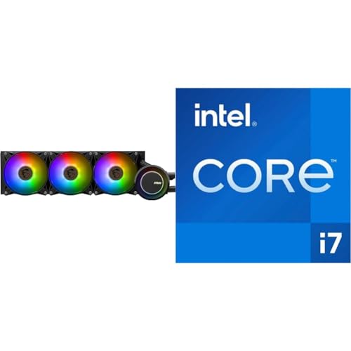MSI MAG CORELIQUID E360 - Intel Core i7-14700KF CPU-Kühler für Desktop (Wasser, 65 Watt, 12V, 3-polig, 25.01 CFM, 30 dB, ARGB-Lüfter, Kupfer & Kunststoff) von MSI