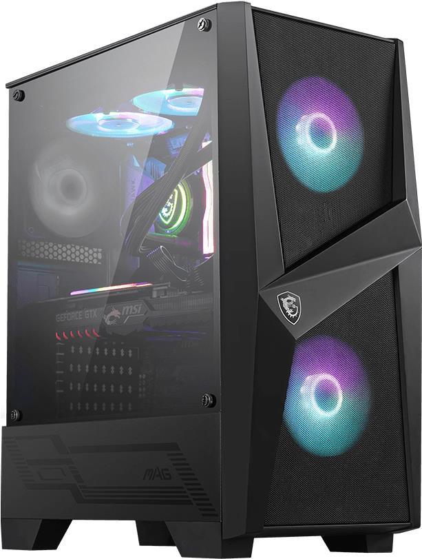 MSI MAG FORGE 100R - Midi Tower - PC - Gehärtetes Glas - Schwarz - Transparent - ATX - micro ATX - Mini-ITX - Gaming (306-7G03R21-809) von MSI
