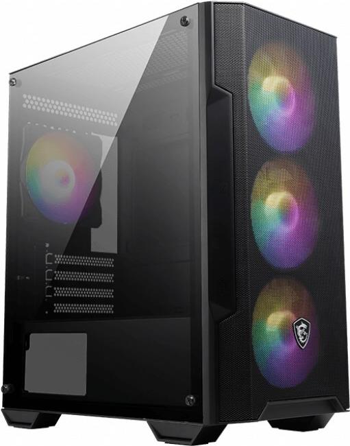 MSI MAG FORGE M100A Computer-Gehäuse Micro Tower Schwarz - Transparent (306-7G20A21-809) von MSI