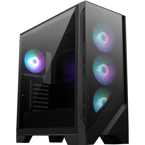 MSI MAG Forge 320R Airflow Mid-Tower PC-Gehäuse - ATX-Kapazität, RTX 40 GPU-Unterstützung, ARGB-Lüfter, magnetische Staubfilter, gehärtetes Glas, 1-6 ARGB-Steuerkarte, USB 3.2 Generation 1 Typ-A MSI MAG Forge 320R Airflow Mid-Tower PC-Gehäuse - ATX-Kapazität, RTX 40 GPU-Unterstützung, ARGB-Lüfter, magnetische Staubfilter, gehärtetes Glas, 1-6 ARGB-Steuerkarte, USB 3.2 Generation 1 Typ-A von MSI