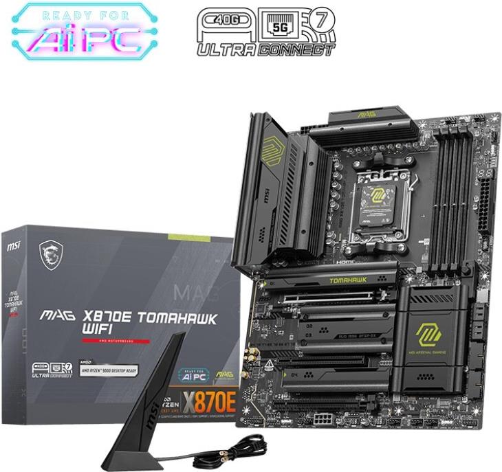 MSI MAG X870E Tomahawk Wifi X870 AM5 ATX DDR5 - AMD Sockel AM5 (Ryzen Zen4) - ATX (7E59-004R) von MSI