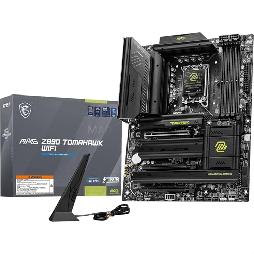 MAG Z890 Tomahawk WiFi Mainboard, ATX - Unterstützt Intel Core Ultra Prozessoren (Series 2), LGA 1851 - DDR5 Memory Boost 4 x DDR5 (9200+ MT/s OC), 1 x PCIe 5.0 x16, 1 x M.2 Gen5, 5G LAN, Wi-Fi 7 MAG Z890 Tomahawk WiFi Mainboard, ATX - Unterstützt Intel Core Ultra Prozessoren (Series 2), LGA 1851 - DDR5 Memory Boost 4 x DDR5 (9200+ MT/s OC), 1 x PCIe 5.0 x16, 1 x M.2 Gen5, 5G LAN, Wi-Fi 7 von MSI
