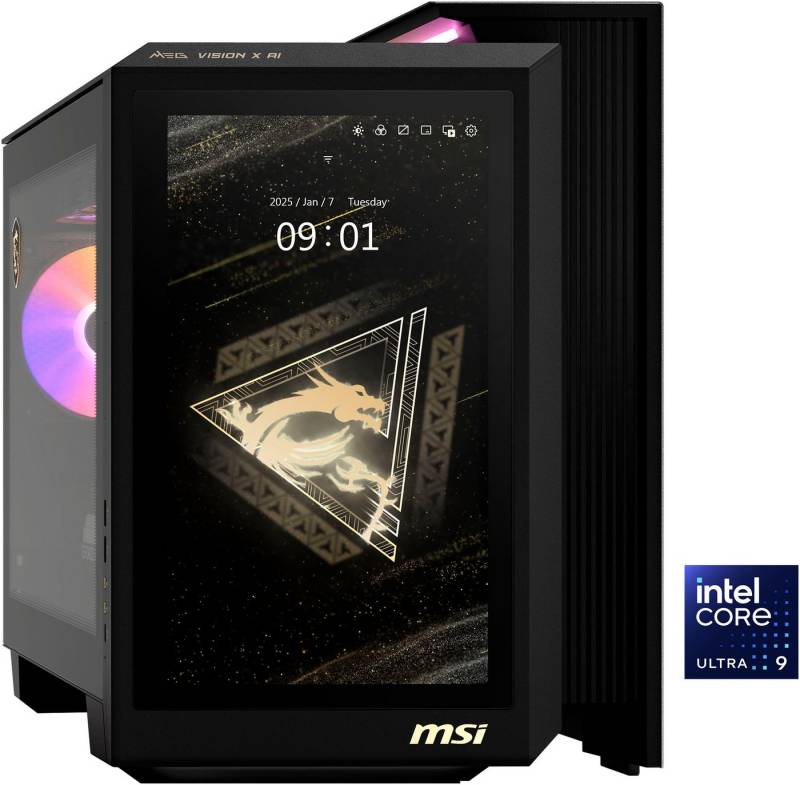 MSI MEG Vision X AI 2NVZ9-006DE Gaming-PC (Intel Core Ultra 9 285K, GeForce RTX 5090 32G VENTUS 3X, 64 GB RAM, 2000 GB SSD, Flüssigkeitskühlung) von MSI