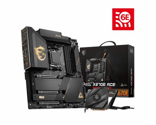 MSI MEG X670E ACE Mainboard Sockel (PC) AMD AM5 Formfaktor (Details) ATX Mainboard-Chipsatz AMD® X6 von MSI