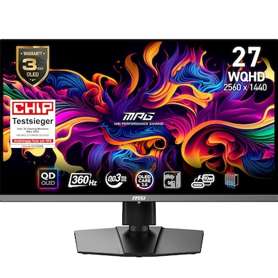 MSI MPG 271QRXDE QD-OLED 67cm (26,5") QHD Gaming Monitor 16:9 DP/HDMI/USB-C PD90W 360Hz von MSI