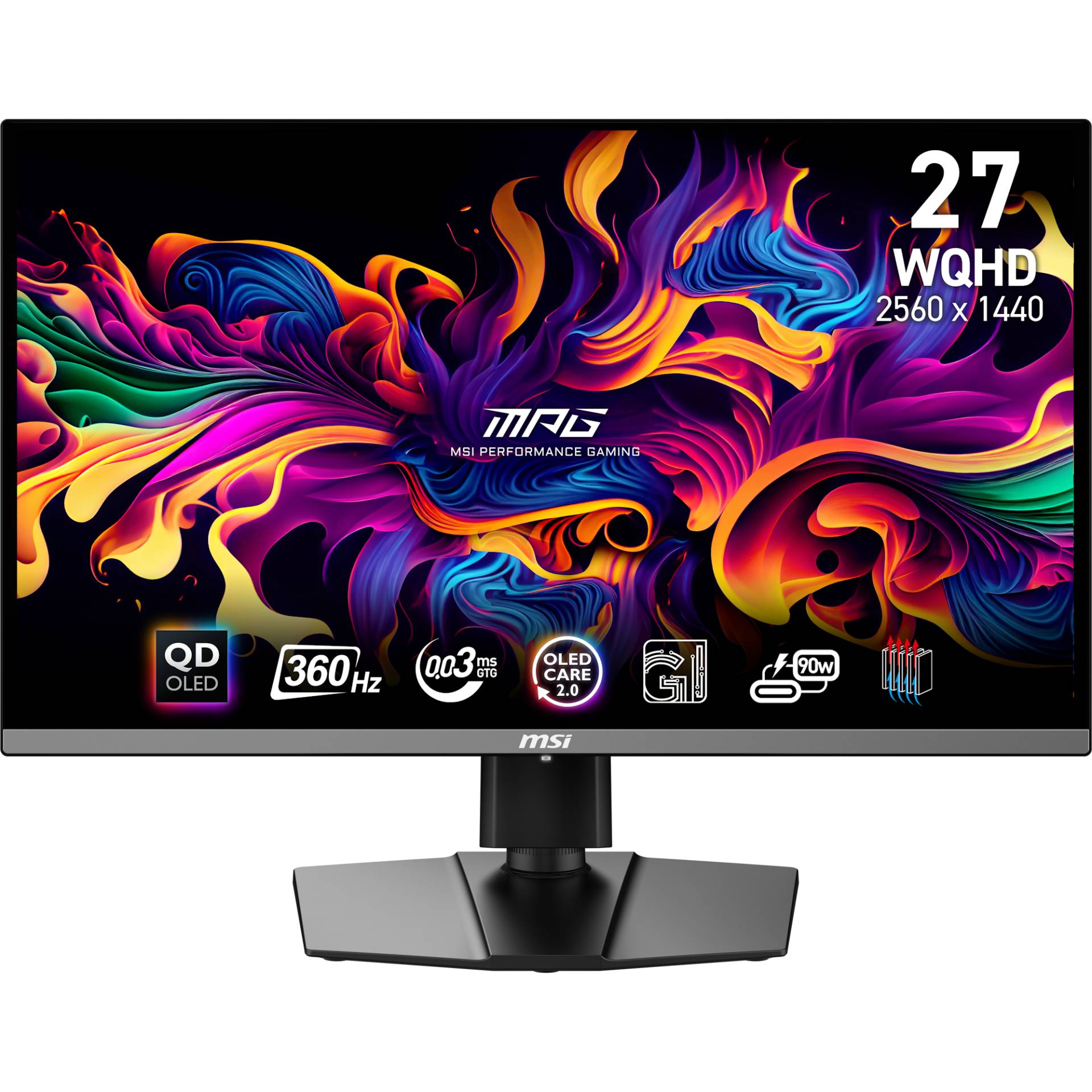 MSI MPG 271QRXDE QD-OLED Gaming Monitor - 360 Hz, 0,03ms GTG MSI OLED Care 2.0, HDMI 2.1 mit 48Gbps Bandbreite, 120Hz , VRR und ALLM Unterstützung von MSI