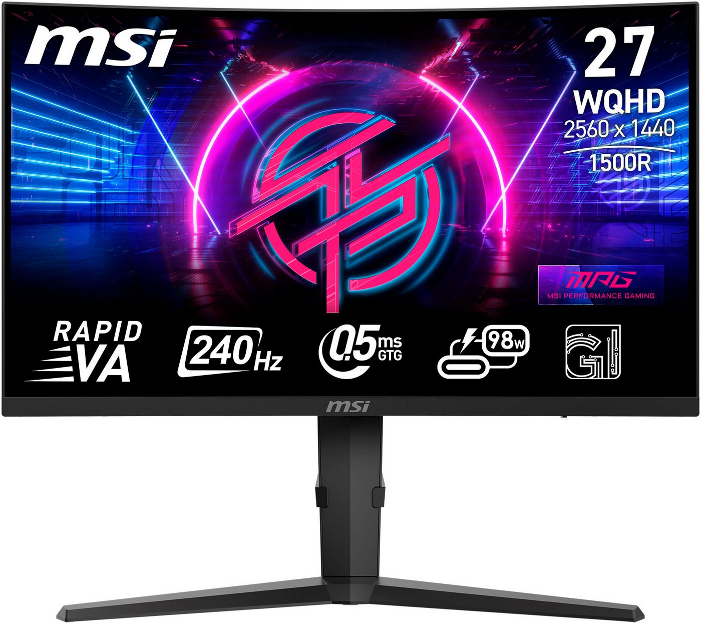 MSI MPG 275CQRXF Curved-Gaming-Monitor (69 cm/27 ", 2560 x 1440 px, WQHD, 0,5 ms Reaktionszeit, 240 Hz, Rapid VA) von MSI