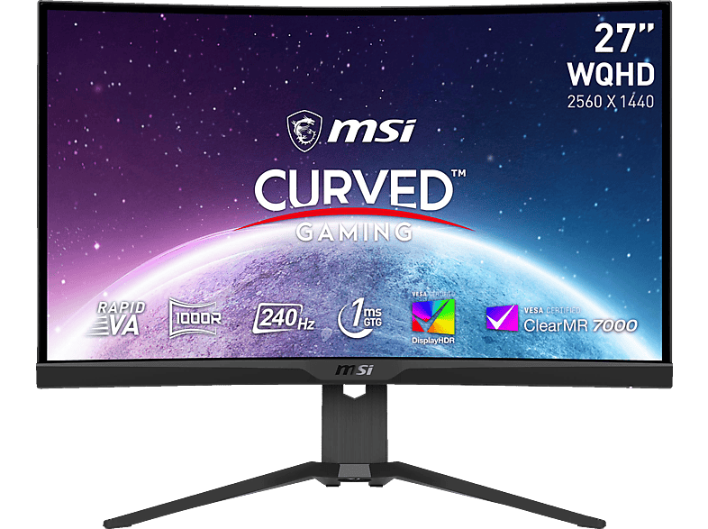 MSI MPG 275CQRXFDE 27 Zoll WQHD Gaming Monitor (0,5 ms Reaktionszeit von MSI