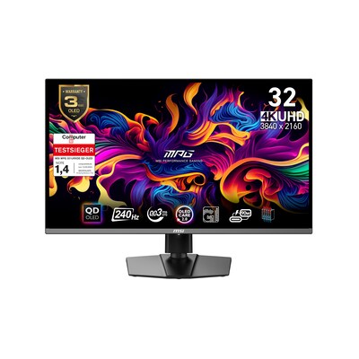 MSI MPG 321URXDE QD-OLED 80cm (31,5") 4K Monitor 16:9 HDMI/DP/USB-C PD90W 240Hz von MSI