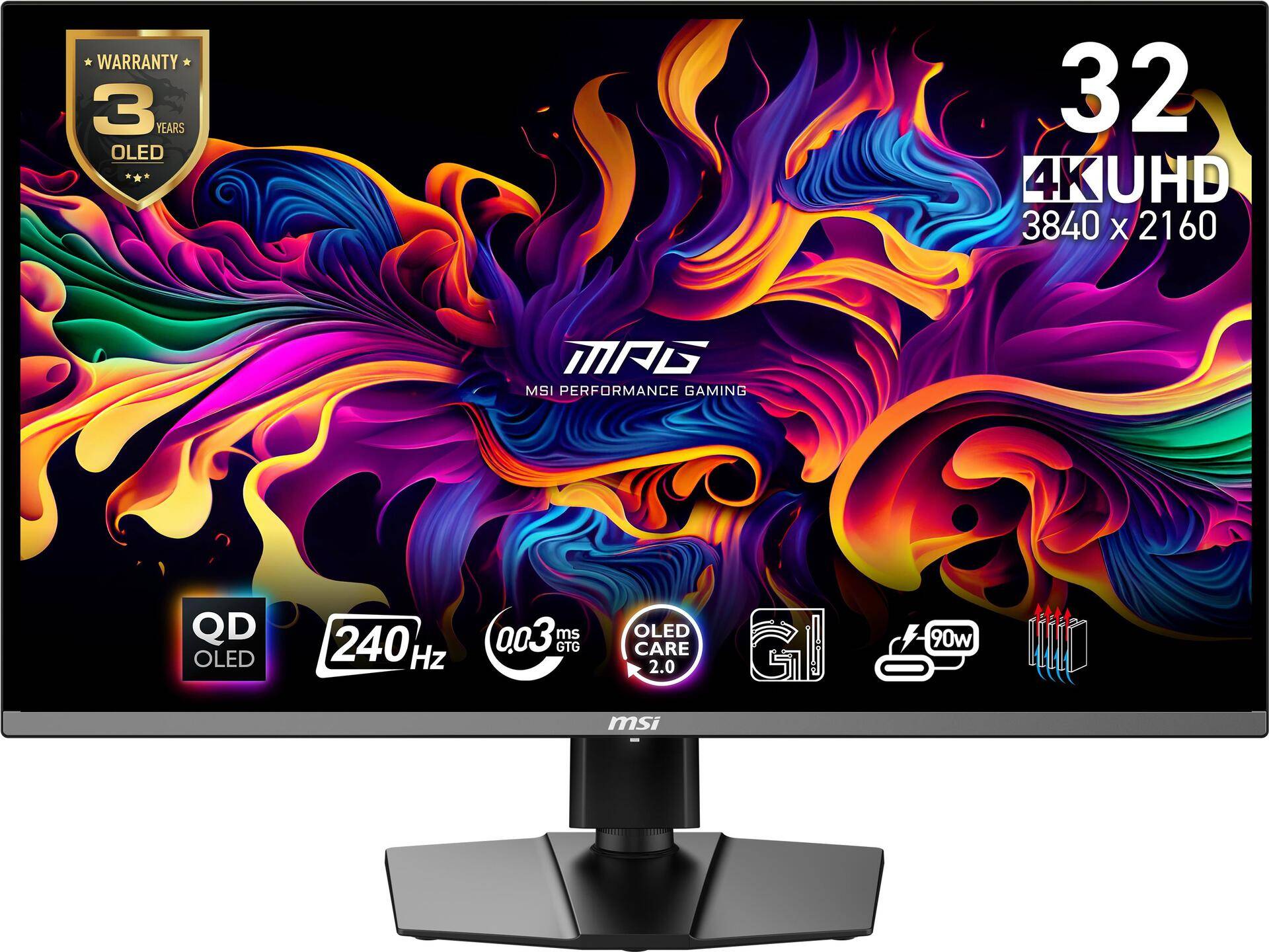 MSI MPG 321URXDE QD-OLED Computerbildschirm 80 cm (31.5) 3840 x 2160 Pixel 4K Ultra HD QDOLED Schwarz (9S6-3DD29A-006) von MSI