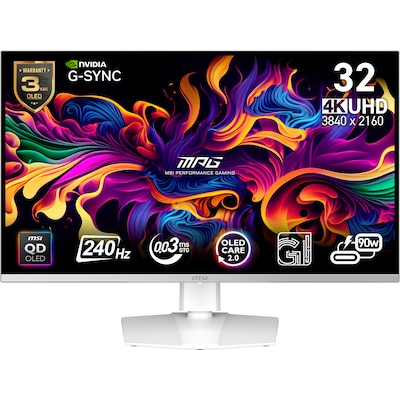 MSI MPG 321URXWDE QD-OLED 80cm (31,5") 4K Gaming Monitor 16:9 HDMI/DP/USB-C PD90W 240Hz von MSI