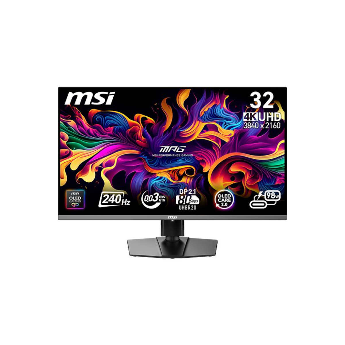 MSI MPG 322URXDE QD-OLED Gaming Monitor - 4K UHD, 240Hz, 0,03ms MSI OLED Care 2.0, HDMI 2.1-48Gbps Bandbreite, 4K 120Hz-Unterstützung, VRR und ALLM MSI MPG 322URXDE QD-OLED Gaming Monitor - 4K UHD, 240Hz, 0,03ms MSI OLED Care 2.0, HDMI 2.1-48Gbps Bandbreite, 4K 120Hz-Unterstützung, VRR und ALLM von MSI