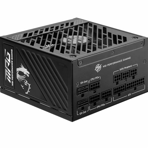 MSI MPG A1250GS PCIE5 Netzteil, 1250 W, 80 Plus Gold, ATX 3.1, PCIe 5.1 GPU-Unterstützung, Dual-Native 12V-2x6, modulare Kabel mit zweifarbigen 12V-2x6 Anschlüssen, ATX-Netzteil MSI MPG A1250GS PCIE5 Netzteil, 1250 W, 80 Plus Gold, ATX 3.1, PCIe 5.1 GPU-Unterstützung, Dual-Native 12V-2x6, modulare Kabel mit zweifarbigen 12V-2x6 Anschlüssen, ATX-Netzteil von MSI