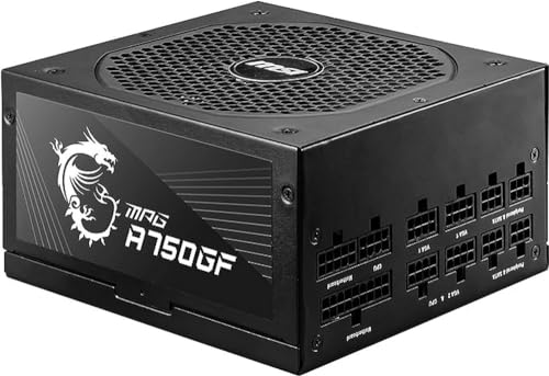 MSI MPG A750GF Netzteil, EU-Stecker, 750W, 80 Plus Gold zertifiziert, vollmodulares ATX-Netzteil, unterstützt 3x 6+2 Pin GPU, japanische 105°C-Kondensatoren, flache schwarze Kabel - 10 Jahre Garantie MSI MPG A750GF Netzteil, EU-Stecker, 750W, 80 Plus Gold zertifiziert, vollmodulares ATX-Netzteil, unterstützt 3x 6+2 Pin GPU, japanische 105°C-Kondensatoren, flache schwarze Kabel - 10 Jahre Garantie von MSI
