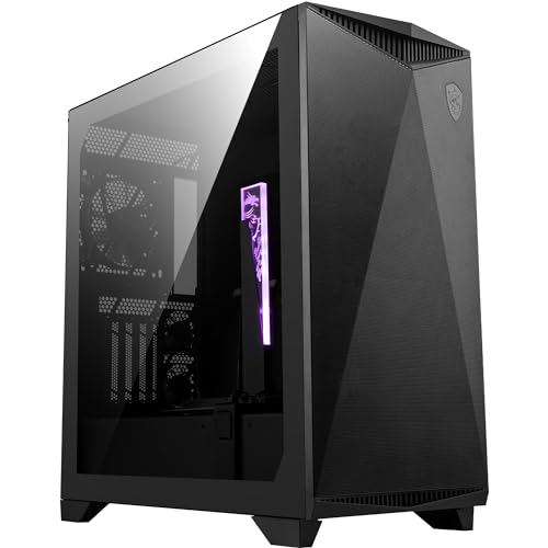 MSI MPG GUNGNIR 300P Airflow Mid-Tower PC Gehäuse - verbesserter Luftstrom für die SSD, E-ATX Unterstützung, Grafikkartenständer, Staubfilter, Kabelführung, USB 3.2 Gen 2x2 Type-C von MSI