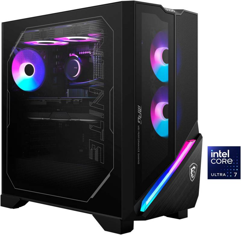 MSI MPG Infinite X3 AI 2NUF7-012DE Gaming-PC (Intel Core Ultra 7 265K, GeForce RTX 4070 Ti SUPER 16G VENTUS 2X OC, 32 GB RAM, 1000 GB SSD, Wasserkühlung, Luftkühlung) von MSI