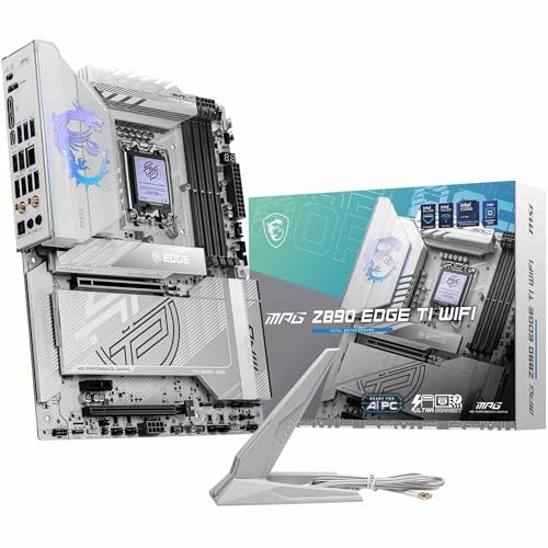 MSI MPG Z890 Edge TI WiFi Mainboard, ATX - Unterstützt Intel Core Ultra Prozessoren (Serie 2), LGA 1851-90A SPS VRM, DDR5 Memory Boost (9066+ MT/s OC), PCIe 5.0 x16, M.2 Gen5, Wi-Fi 7, 5G LAN von MSI
