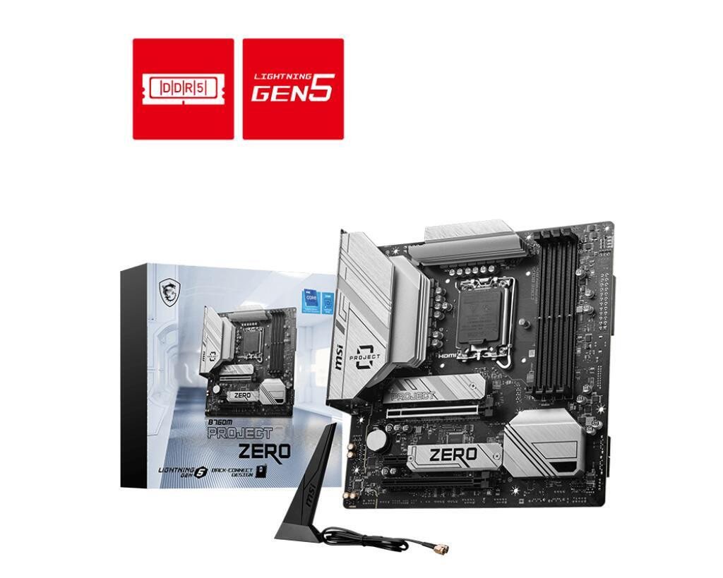 MSI MSI B760M Project Zero Mainboard MSI MSI B760M Project Zero Mainboard von MSI
