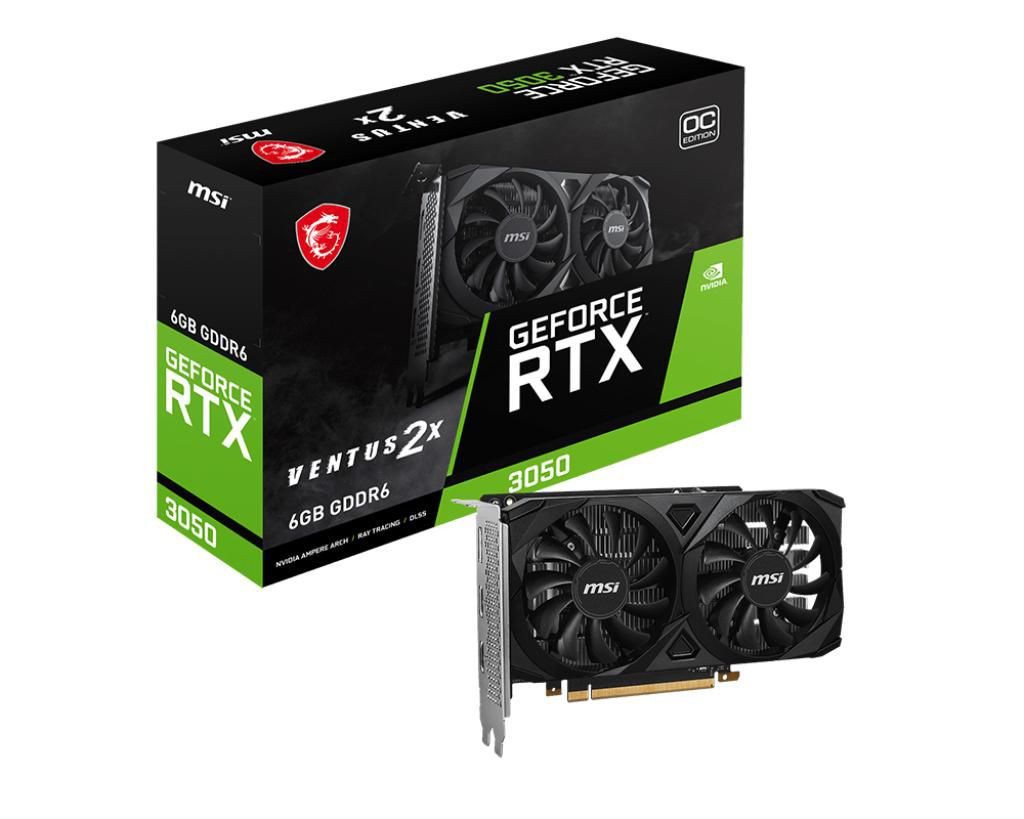 MSI MSI GeForce RTX 3050 Ventus 2X 6GB Grafikkarte MSI MSI GeForce RTX 3050 Ventus 2X 6GB Grafikkarte von MSI