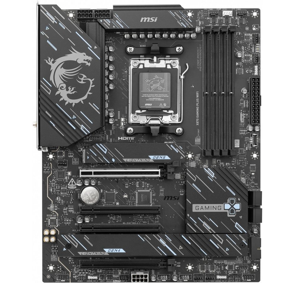 MSI MSI X870 GAMING PLUS WIFI ATX Mainboard Sockel AM5 Computer-Kabel, ATX, Integriertes WiFi für schnelles Gaming MSI MSI X870 GAMING PLUS WIFI ATX Mainboard Sockel AM5 Computer-Kabel, ATX, Integriertes WiFi für schnelles Gaming von MSI