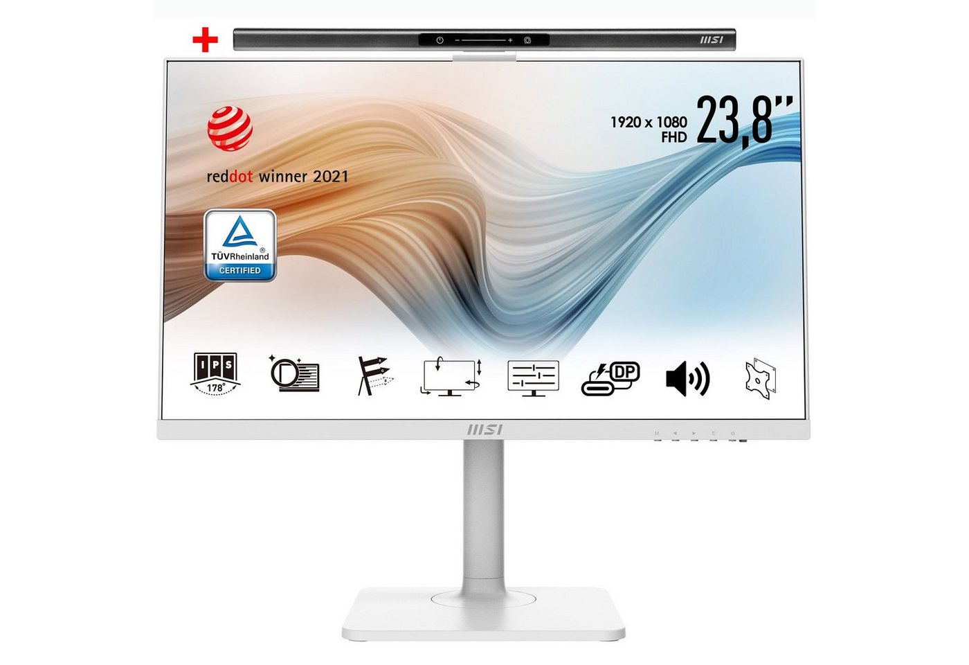 MSI Modern MD241PW LED-Monitor (60 cm/24 , 1920 x 1080 px, Full HD, 5 ms Reaktionszeit, 75 Hz, IPS, 3 Jahre Herstellergarantie, höhenverstellbar, USB-C)" von MSI