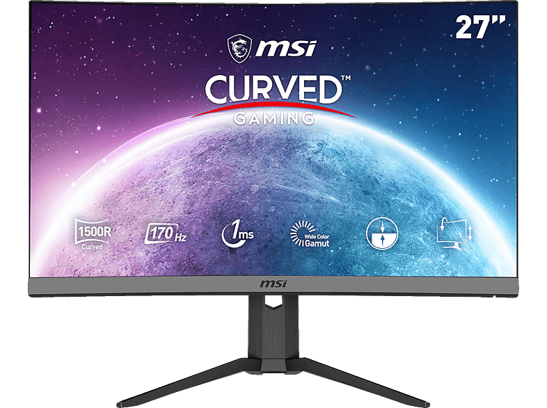 MSI OPTIX G27C6PDE E2 Curved, höhenverstellbar 27 Zoll Full-HD Gaming Monitor (1 ms Reaktionszeit, 170 Hz) von MSI
