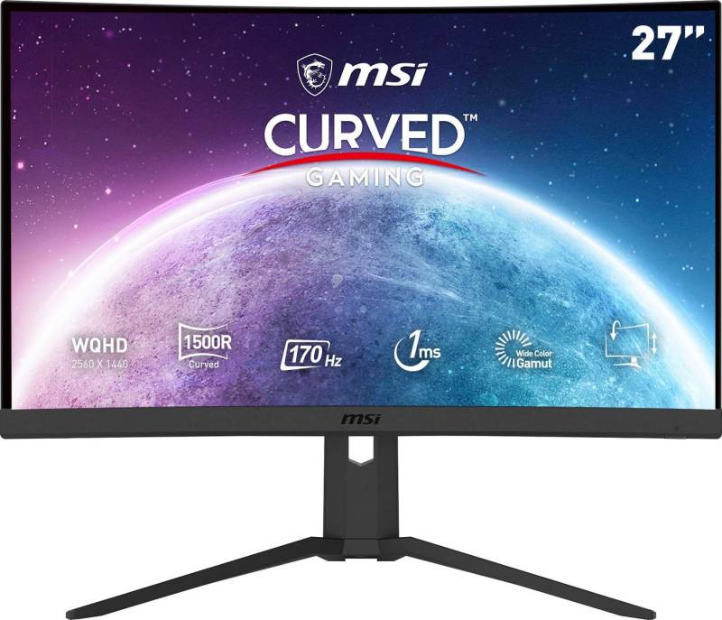 MSI Optix G27CQ4P E2 Curved-Gaming-LED-Monitor (69 cm/27 , 2560 x 1440 px, WQHD, 1 ms Reaktionszeit, 170 Hz, VA LCD, höhenverstellbar, 3 Jahre Herstellergarantie)" von MSI