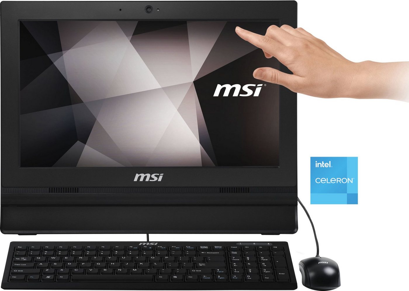 MSI PRO 16T 10M-228XDE All-in-One PC (15,6 Zoll, Intel Celeron 5205U, UHD Graphics, 4 GB RAM, 256 GB SSD) von MSI