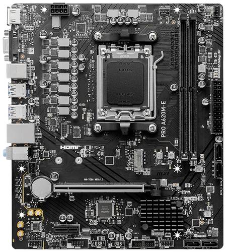 MSI PRO A620M-E Mainboard Sockel (PC) AMD AM5 Formfaktor (Details) Micro-ATX Mainboard-Chipsatz AMD� von MSI