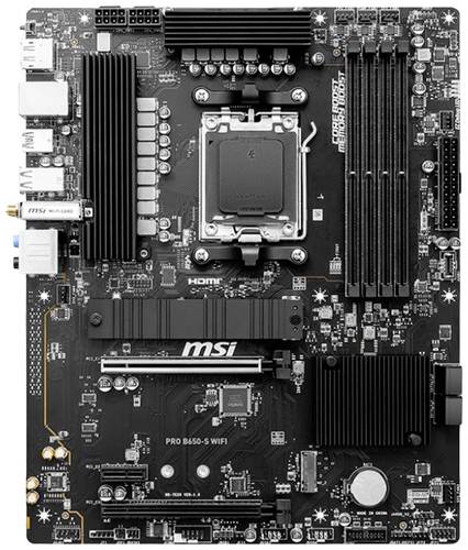 MSI PRO B650-S Wifi Mainboard Sockel (PC) AMD AM5 Formfaktor (Details) ATX von MSI