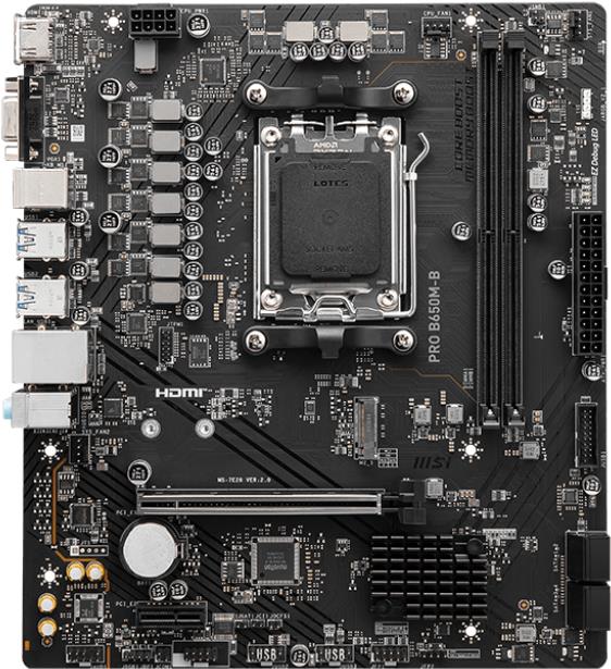 MSI PRO B650M-B Motherboard AMD B650 Buchse AM5 micro ATX (7E28-005R) von MSI