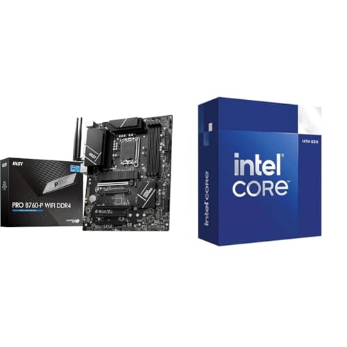 MSI PRO B760-P WiFi DDR4 Mainboard + Intel® Core™ i5 Desktop-Prozessor 14400 10 Kerne von MSI